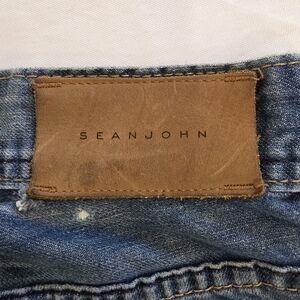 Sean John Hamilton Distressed Ripped Denim Relaxed Fit Jeans Men W36 L32